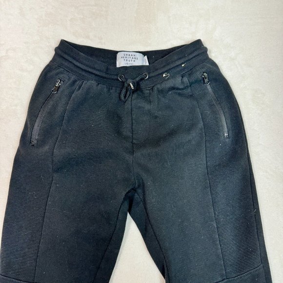 Urban Heritage Youth L Black Jogger Elastic Waist Drawstring Casual Sweatpants - Picture 2 of 12